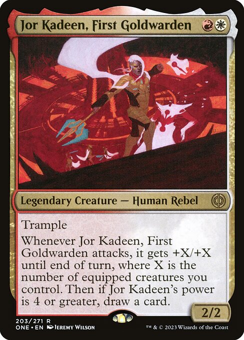 Phyrexia: All Will Be One - 203 - Jor Kadeen, First Goldwarden - Rare - WR - Foil