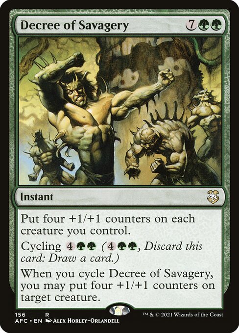 Forgotten Realms Commander - 156 - Decree of Savagery - Rare - G - Non-foil (Front)