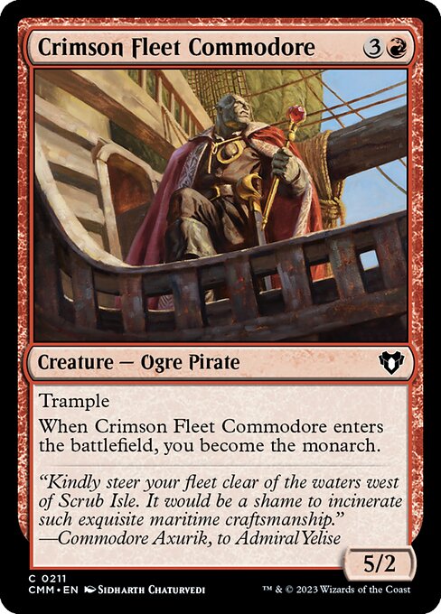 Commander Masters - 211 - Crimson Fleet Commodore - Common - R - Non-foil