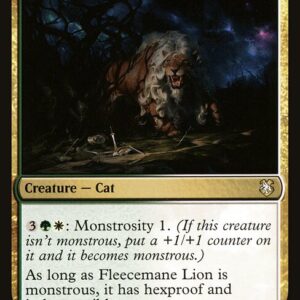 Forgotten Realms Commander - 185 - Fleecemane Lion - Rare - WG - Non-foil (Front)