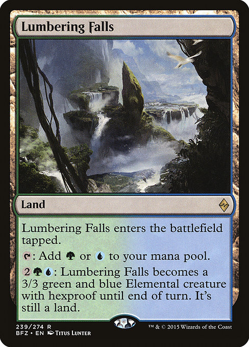 Battle for Zendikar - 239 - Lumbering Falls - Rare - C - Foil
