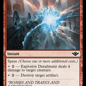 Outlaws of Thunder Junction - 122 - Explosive Derailment - Common - R - Non-foil