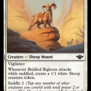 Outlaws of Thunder Junction - 7 - Bridled Bighorn - Common - W - Non-foil