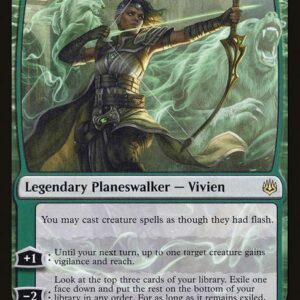 War of the Spark - 180 - Vivien, Champion of the Wilds - Rare - G - Foil (Front)