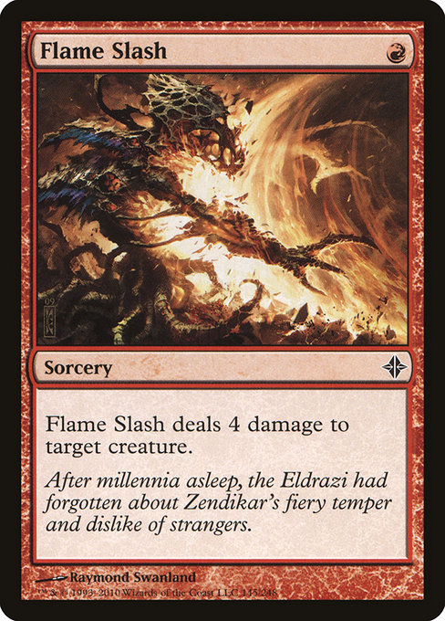 Rise of the Eldrazi - 145 - Flame Slash - Common - R - Non-foil (Front)