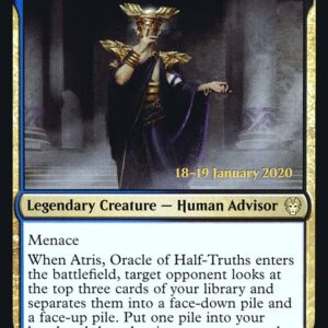 Theros Beyond Death Promos - 209s - Atris, Oracle of Half-Truths - Rare - UB - Foil - Datestamped Promo (Front)