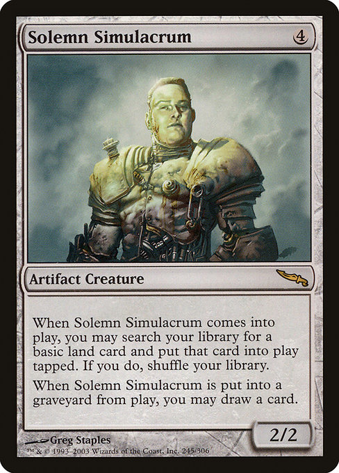 Mirrodin - 245 - Solemn Simulacrum - Rare - C - Non-foil (Front)