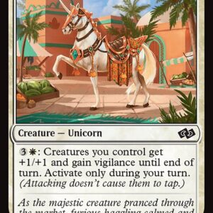 Foundations Jumpstart - 103 - Steadfast Unicorn - Common - W - Non-foil (Front)