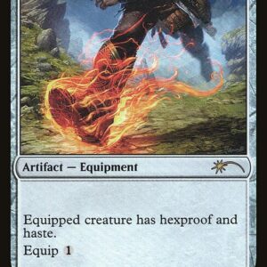 Wizards Play Network 2022 - 4 - Swiftfoot Boots - Rare - C - Foil - Promo (Front)