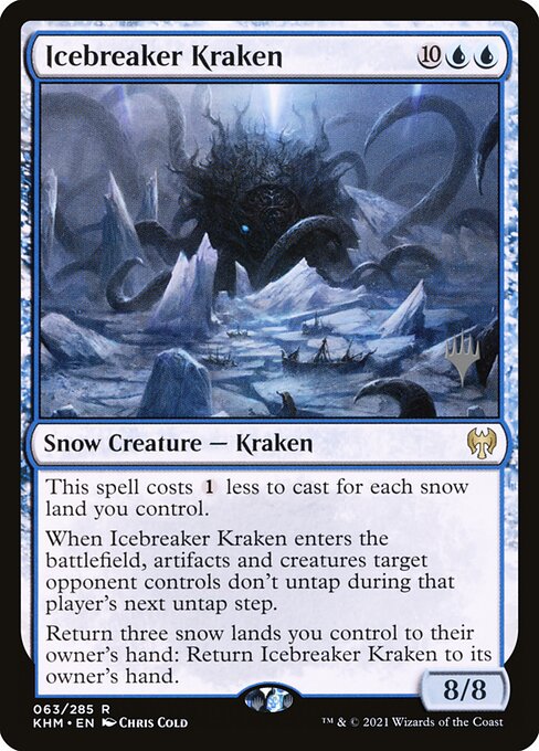 Kaldheim Promos - 63p - Icebreaker Kraken - Rare - U - Foil - Promo (Front)