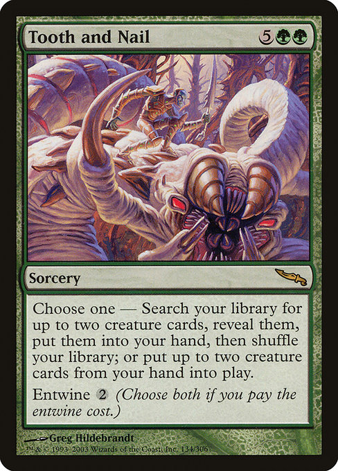 Mirrodin - 134 - Tooth and Nail - Rare - G - Non-foil (Front)