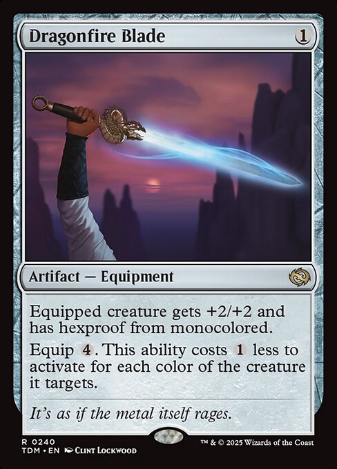 Tarkir: Dragonstorm - 240 - Dragonfire Blade - Rare - C - Non-foil (Front)