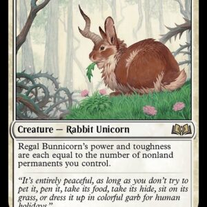 Wilds of Eldraine - 25 - Regal Bunnicorn - Rare - W - Non-foil (Front)