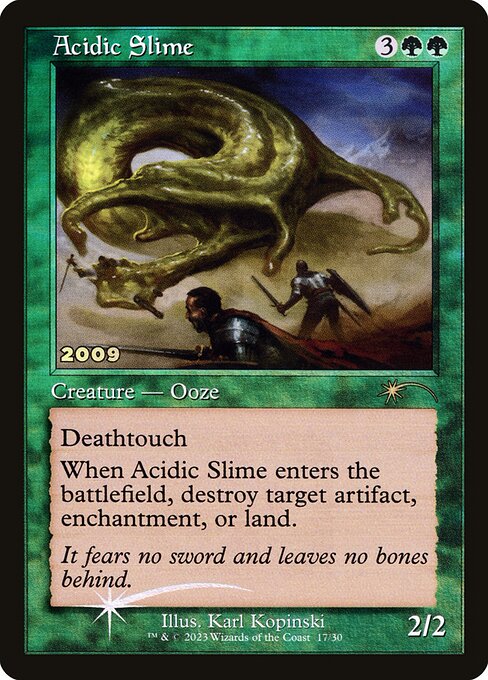 30th Anniversary Play Promos - 17 - Acidic Slime - Rare - G - Foil - Datestamped Promo (Front)