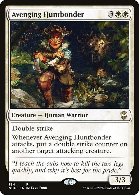 New Capenna Commander - 194 - Avenging Huntbonder - Rare - W - Non-foil (Front)