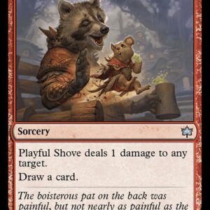 Bloomburrow - 145 - Playful Shove - Uncommon - R - Foil (Front)