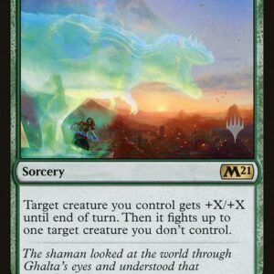 Core Set 2021 Promos - 197p - Primal Might - Rare - G - Foil - Promo (Front)