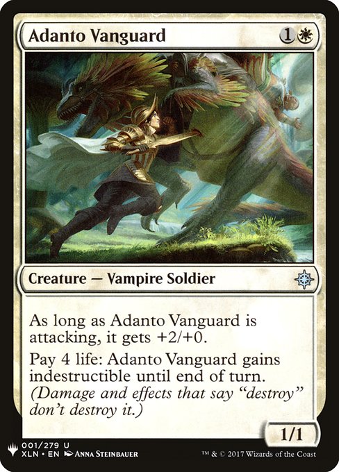 The List - XLN-1 - Adanto Vanguard - Uncommon - W - Non-foil (Front)
