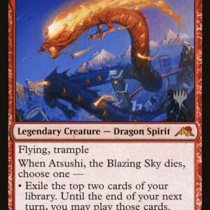 Kamigawa: Neon Dynasty Promos - 134p - Atsushi, the Blazing Sky - Mythic - R - Non-foil - Promo (Front)