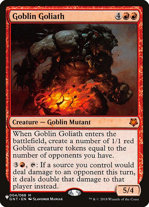 The List - GNT-4 - Goblin Goliath - Mythic - R - Non-foil (Front)