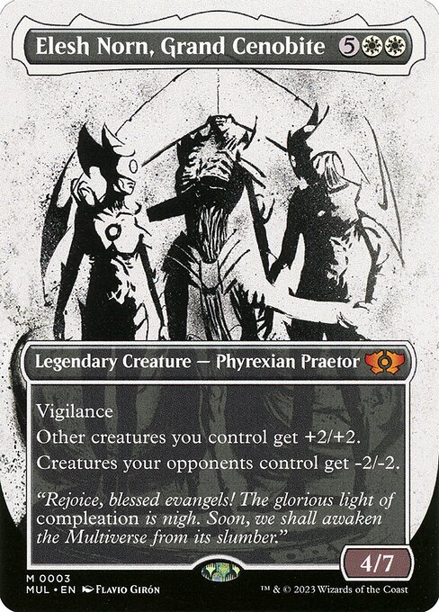 Multiverse Legends - 3 - Elesh Norn, Grand Cenobite - Mythic - W - Foil (Front)