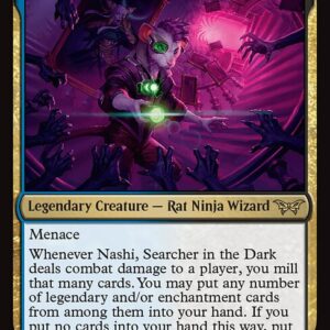Duskmourn: House of Horror - 223 - Nashi, Searcher in the Dark - Rare - UB - Non-foil (Front)