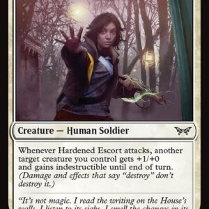 Duskmourn: House of Horror - 16 - Hardened Escort - Common - W - Non-foil (Front)