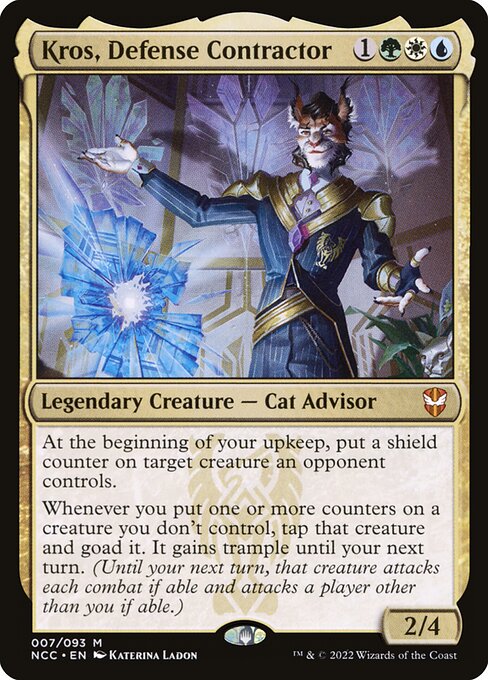 New Capenna Commander - 7 - Kros, Defense Contractor - Mythic - Multi - Non-foil (Front)