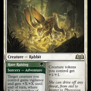 Wilds of Eldraine - 233 - Pollen-Shield Hare // Hare Raising - Rare - W - Non-foil (Front)