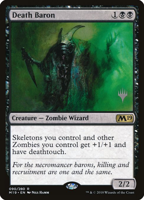 Core Set 2019 Promos - 90p - Death Baron - Rare - B - Foil - Promo (Front)