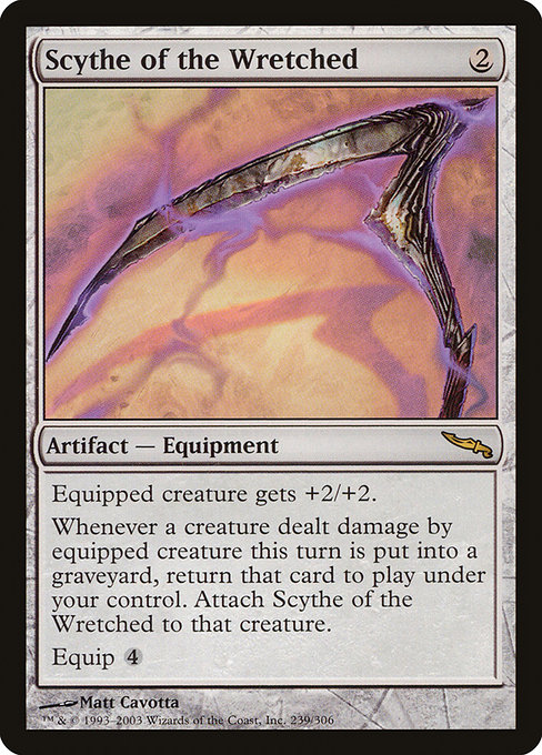 Mirrodin - 239 - Scythe of the Wretched - Rare - C - Non-foil (Front)