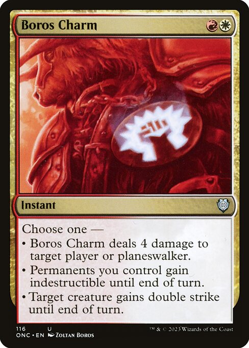 Phyrexia: All Will Be One Commander - 116 - Boros Charm - Uncommon - WR - Non-foil (Front)
