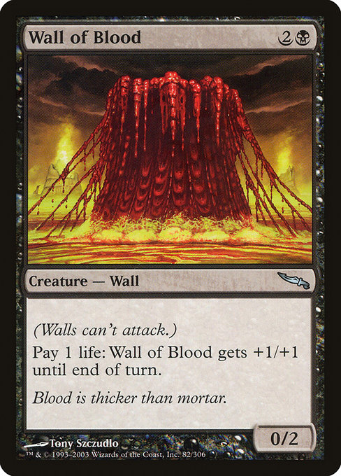 Mirrodin - 82 - Wall of Blood - Uncommon - B - Non-foil (Front)