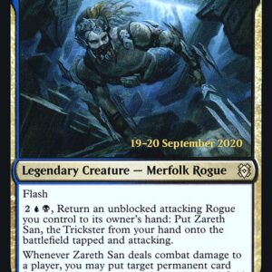 Zendikar Rising Promos - 242s - Zareth San, the Trickster - Rare - UB - Foil - Datestamped Promo (Front)