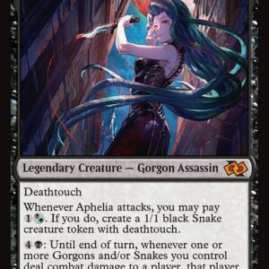 Foundations Jumpstart - 40 - Aphelia, Viper Whisperer - Mythic - B - Non-foil (Front)