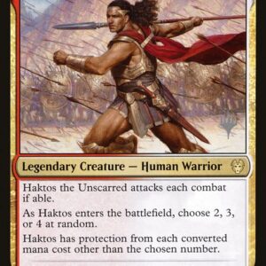 Theros Beyond Death Promos - 218p - Haktos the Unscarred - Rare - WR - Foil - Promo (Front)