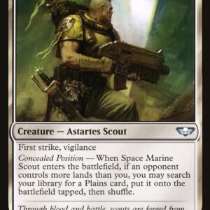 Warhammer 40,000 Commander - 15 - Space Marine Scout - Uncommon - W - Non-foil (Front)