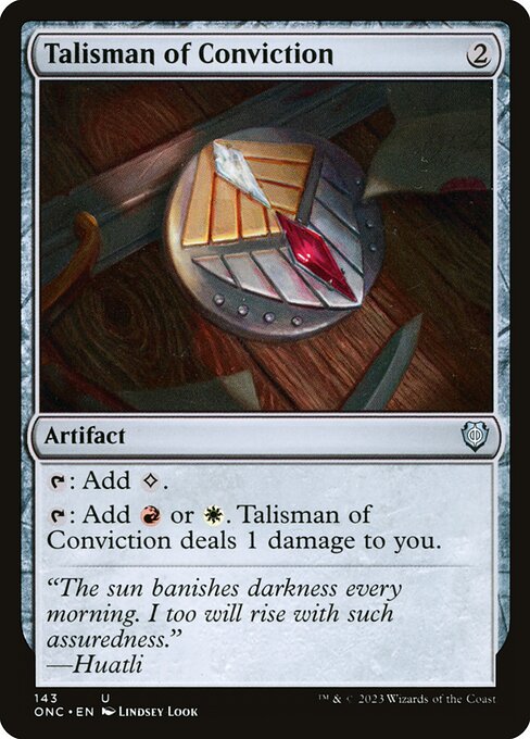 Phyrexia: All Will Be One Commander - 143 - Talisman of Conviction - Uncommon - C - Non-foil (Front)