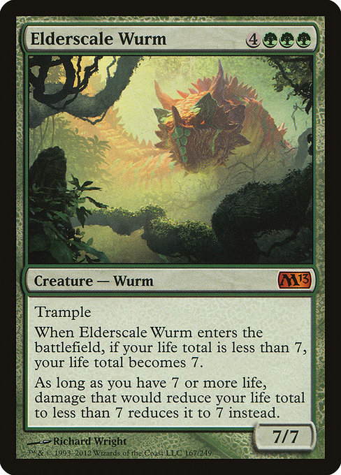 Magic 2013 - 167 - Elderscale Wurm - Mythic - G - Foil (Front)
