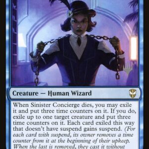 New Capenna Commander Promos - 30p - Sinister Concierge - Rare - U - Foil - Promo (Front)