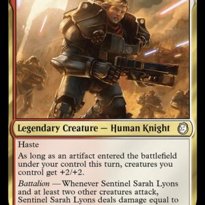 Fallout - 118 - Sentinel Sarah Lyons - Rare - WR - Non-foil (Front)