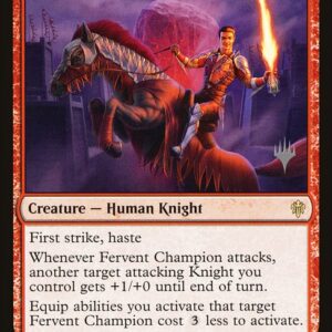 Throne of Eldraine Promos - 124p - Fervent Champion - Rare - R - Non-foil - Promo (Front)