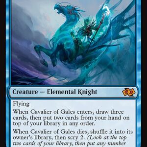 Foundations Jumpstart - 296 - Cavalier of Gales - Mythic - U - Non-foil (Front)