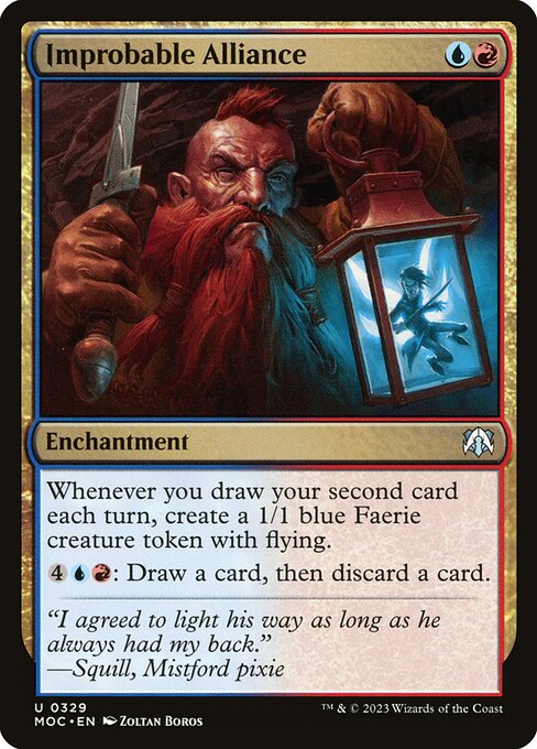 March of the Machine Commander - 329 - Improbable Alliance - Uncommon - UR - Non-foil (Front)