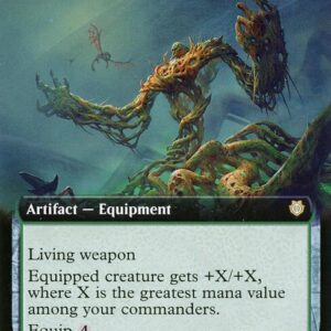 Phyrexia: All Will Be One Commander - 36 - Tangleweave Armor - Rare - G - Foil (Front)