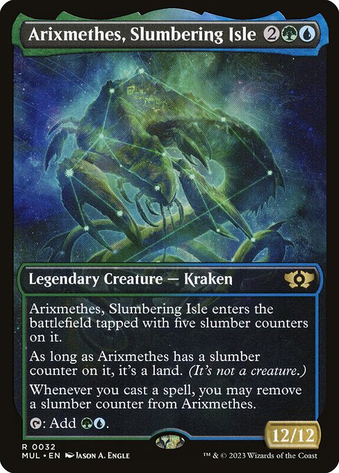 Multiverse Legends - 32 - Arixmethes, Slumbering Isle - Rare - UG - Foil (Front)