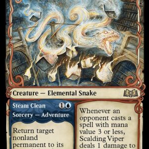 Wilds of Eldraine - 295 - Scalding Viper // Steam Clean - Rare - R - Non-foil (Front)