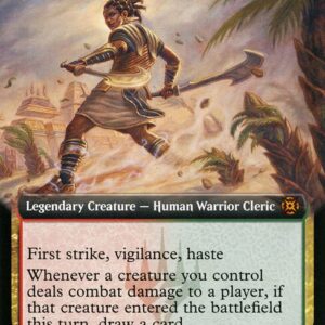 March of the Machine: The Aftermath - 180 - Samut, Vizier of Naktamun - Mythic - RG - Foil (Front)