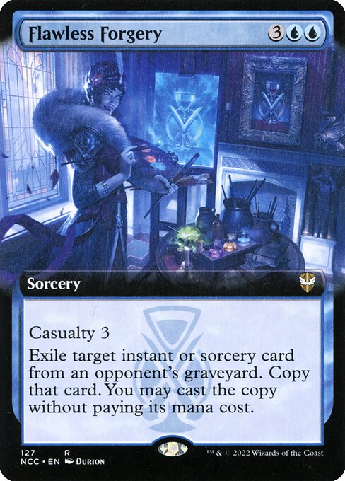 New Capenna Commander - 127 - Flawless Forgery - Rare - U - Non-foil (Front)