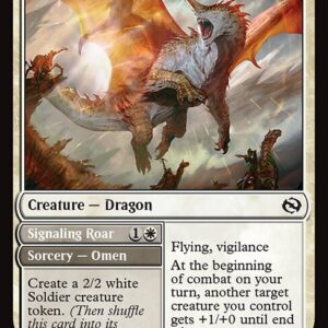 Tarkir: Dragonstorm - 21 - Riling Dawnbreaker // Signaling Roar - Common - W - Non-foil (Front)